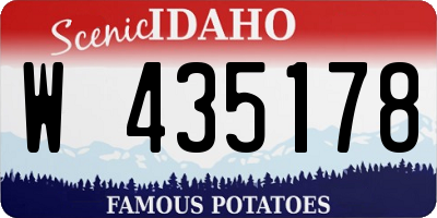ID license plate W435178