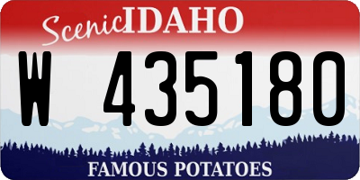 ID license plate W435180
