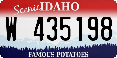 ID license plate W435198
