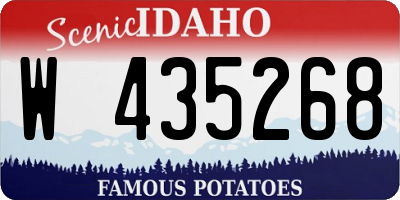 ID license plate W435268