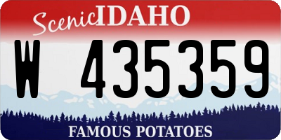 ID license plate W435359