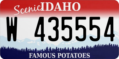 ID license plate W435554