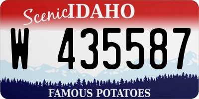ID license plate W435587