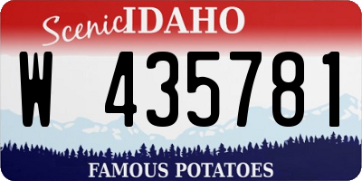 ID license plate W435781