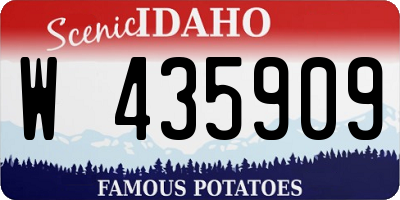 ID license plate W435909