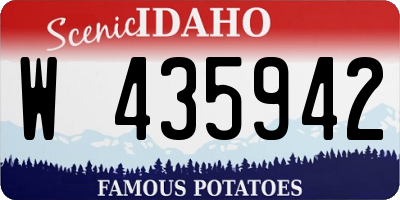 ID license plate W435942