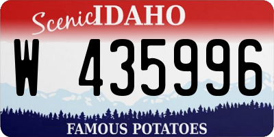 ID license plate W435996