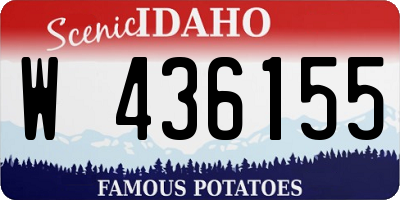 ID license plate W436155