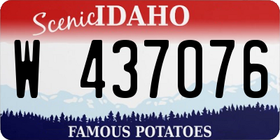 ID license plate W437076
