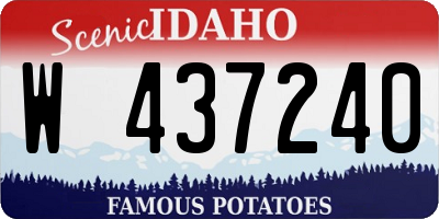 ID license plate W437240