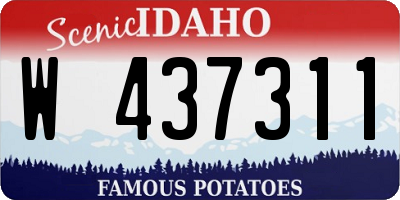ID license plate W437311