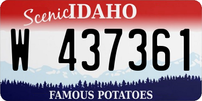 ID license plate W437361