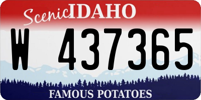 ID license plate W437365
