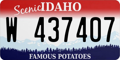 ID license plate W437407