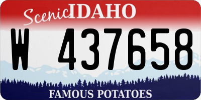ID license plate W437658