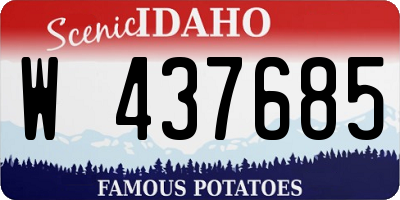 ID license plate W437685