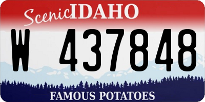 ID license plate W437848
