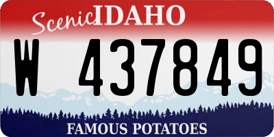 ID license plate W437849