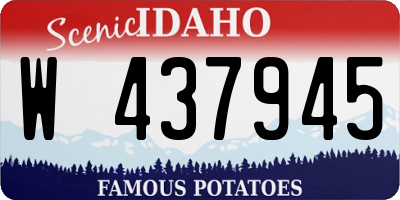 ID license plate W437945