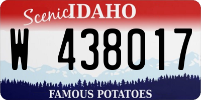 ID license plate W438017