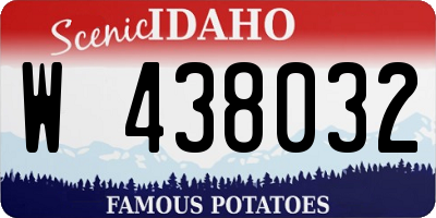ID license plate W438032