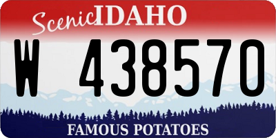 ID license plate W438570