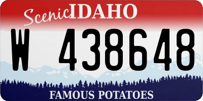 ID license plate W438648