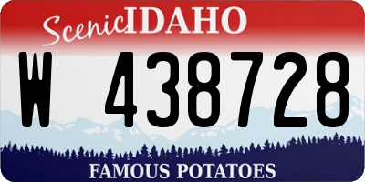 ID license plate W438728