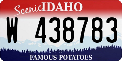 ID license plate W438783