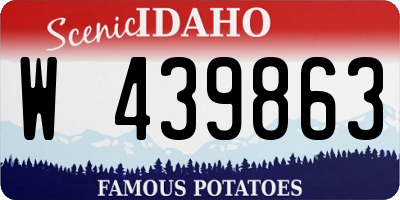 ID license plate W439863