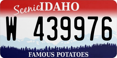 ID license plate W439976
