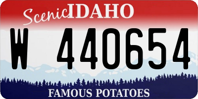 ID license plate W440654