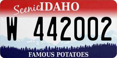 ID license plate W442002