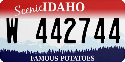 ID license plate W442744