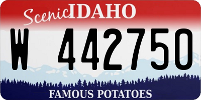 ID license plate W442750