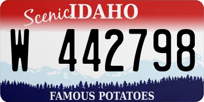 ID license plate W442798