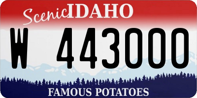 ID license plate W443000