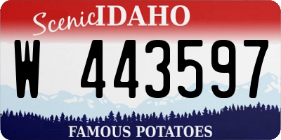 ID license plate W443597