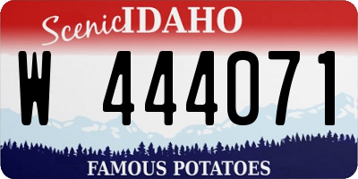 ID license plate W444071