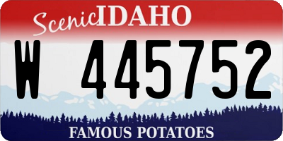 ID license plate W445752