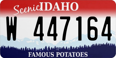 ID license plate W447164