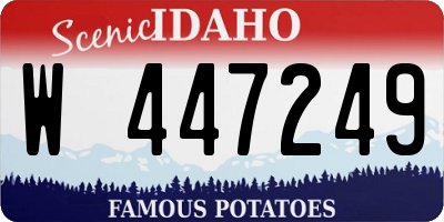 ID license plate W447249