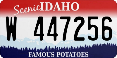 ID license plate W447256