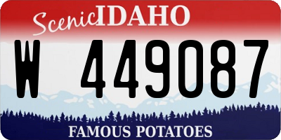 ID license plate W449087