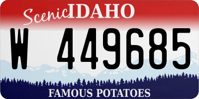 ID license plate W449685