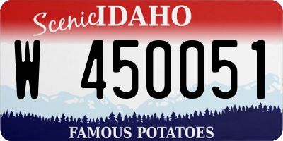 ID license plate W450051
