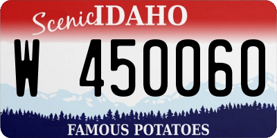 ID license plate W450060