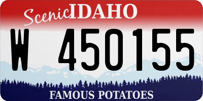 ID license plate W450155