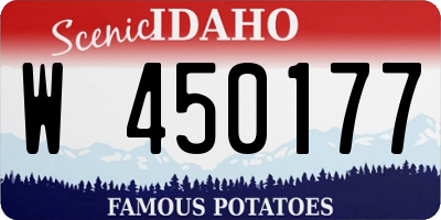 ID license plate W450177