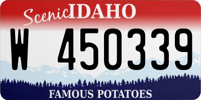 ID license plate W450339